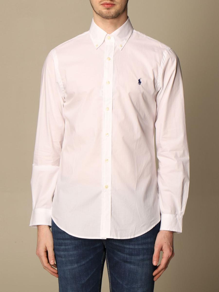 폴로 랄프로렌 Polo ralph lauren shirt in cotton poplin Navy 710705269